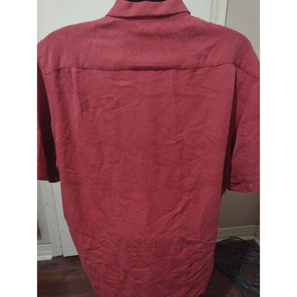 New NWT Caribbean Roundtree & Yorke Red Hawaiian Floral Button Shirt Mens XL - Picture 7 of 12